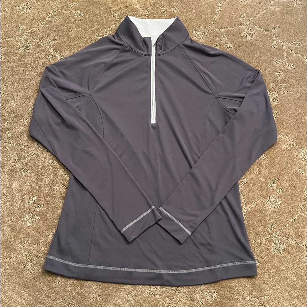 Men’s Cutter & Buck Gray Quarter Zip Golf Pullover, Small